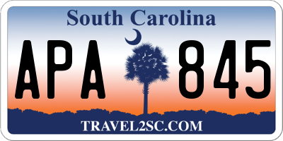 SC license plate APA845
