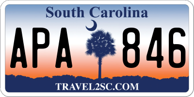 SC license plate APA846