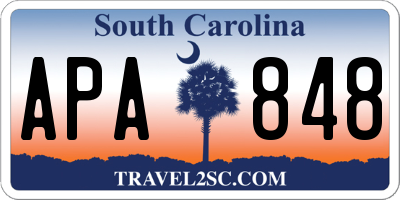 SC license plate APA848