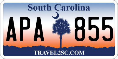 SC license plate APA855