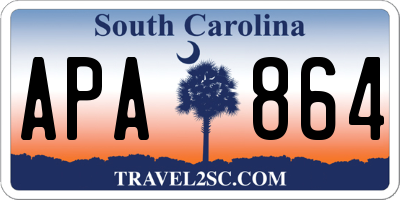 SC license plate APA864