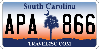 SC license plate APA866
