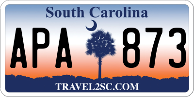 SC license plate APA873