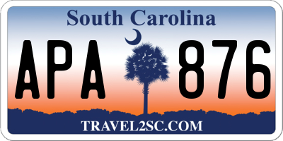 SC license plate APA876