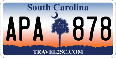 SC license plate APA878