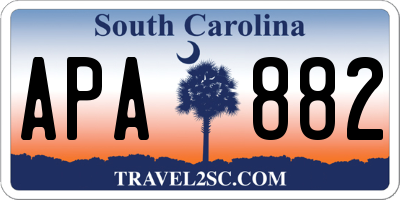 SC license plate APA882
