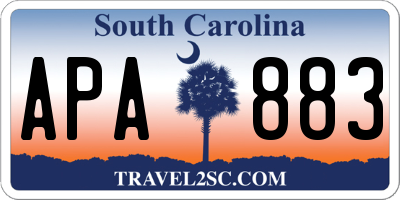 SC license plate APA883