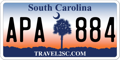 SC license plate APA884