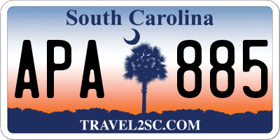SC license plate APA885