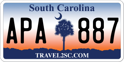 SC license plate APA887