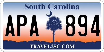 SC license plate APA894