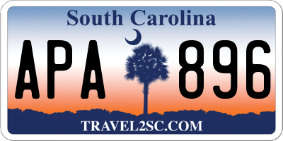 SC license plate APA896