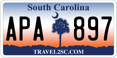 SC license plate APA897