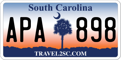 SC license plate APA898
