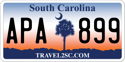 SC license plate APA899