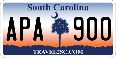 SC license plate APA900