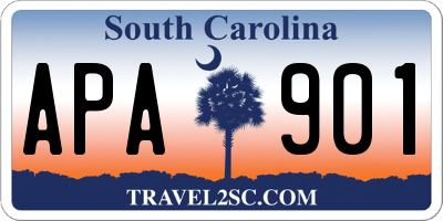 SC license plate APA901
