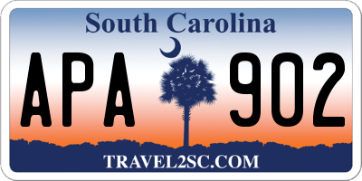 SC license plate APA902