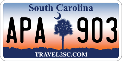 SC license plate APA903