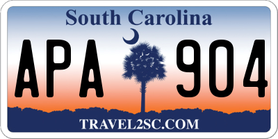 SC license plate APA904