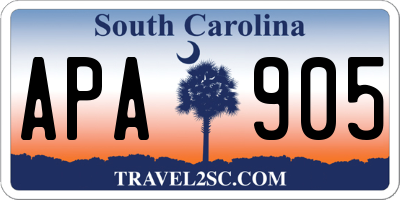 SC license plate APA905