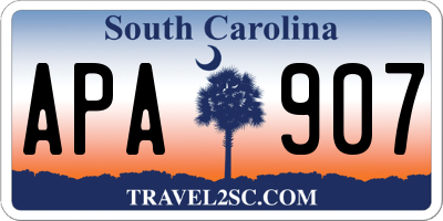 SC license plate APA907