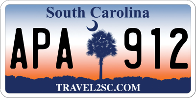 SC license plate APA912