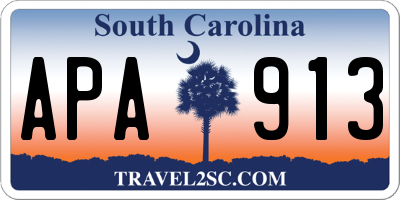 SC license plate APA913