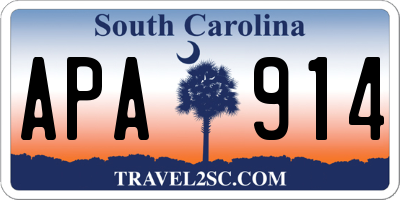 SC license plate APA914