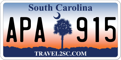 SC license plate APA915
