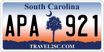 SC license plate APA921