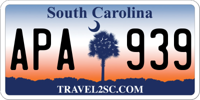 SC license plate APA939