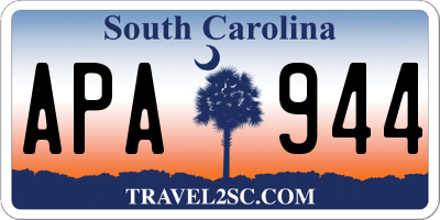 SC license plate APA944
