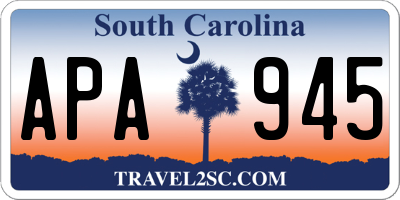 SC license plate APA945