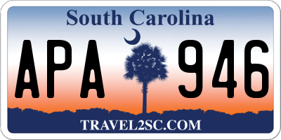 SC license plate APA946