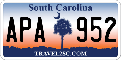 SC license plate APA952
