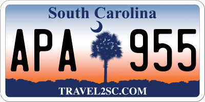 SC license plate APA955