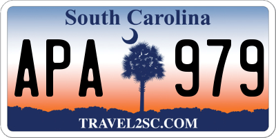 SC license plate APA979