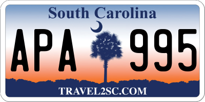 SC license plate APA995