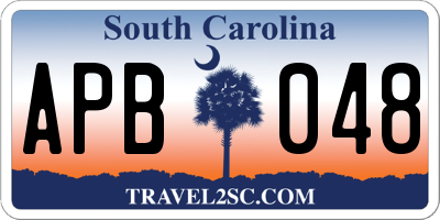 SC license plate APB048