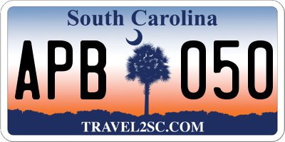SC license plate APB050