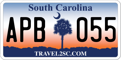 SC license plate APB055