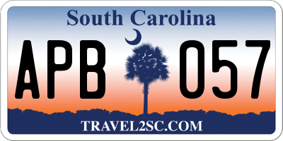 SC license plate APB057