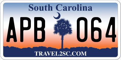 SC license plate APB064