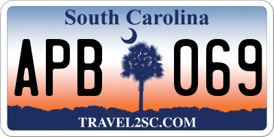 SC license plate APB069