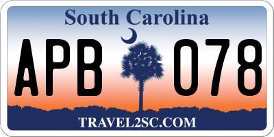 SC license plate APB078