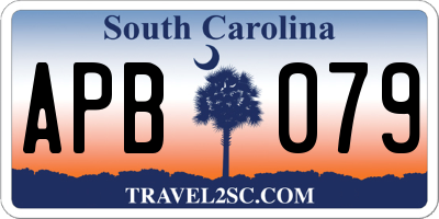 SC license plate APB079