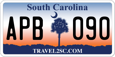 SC license plate APB090
