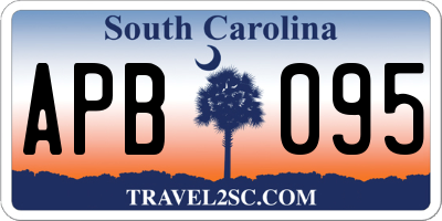SC license plate APB095
