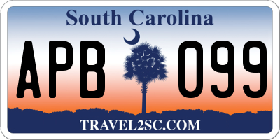 SC license plate APB099